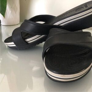 CROCS Black Kaydee Slides Sandals!!! Size 8